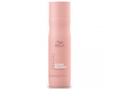 WELLA Geltonį Neutralizuojantis Šampūnas Wella Blonde Recharge Invigo Shampoo 250 ml